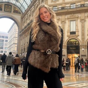 The Savile Row Company London Faux Fur Vest